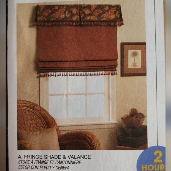 Custom window treatment "Home Dec in a Sec" McCalls sewing patterns #M5675, NEW! - Picture 3 of 14